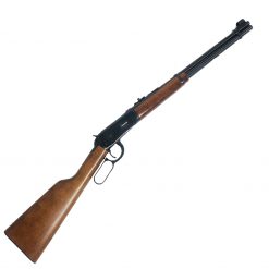 Full rifle with wooden stock and lever-action