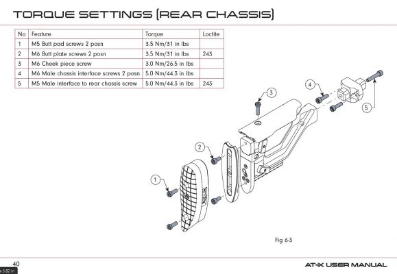 AT-X Hinge Assembly Torque Settings