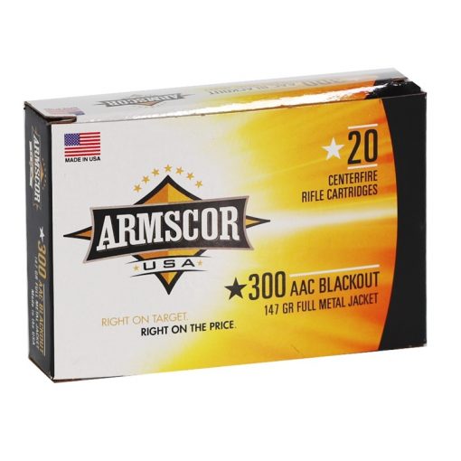 147 Grain Full Metal Jacket Armscor USA 300 AAC Blackout Ammo 54293